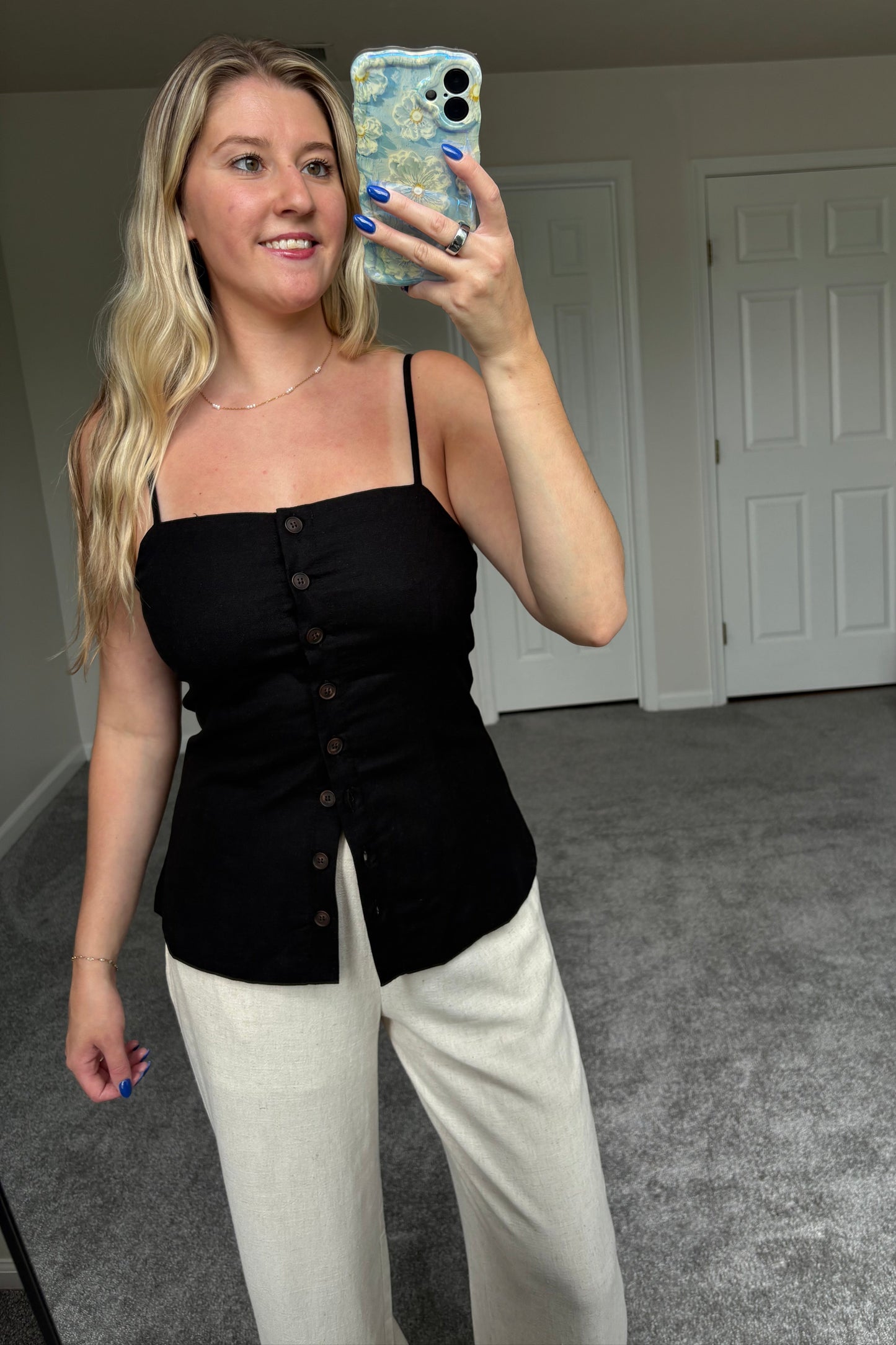 Spencer Linen Top