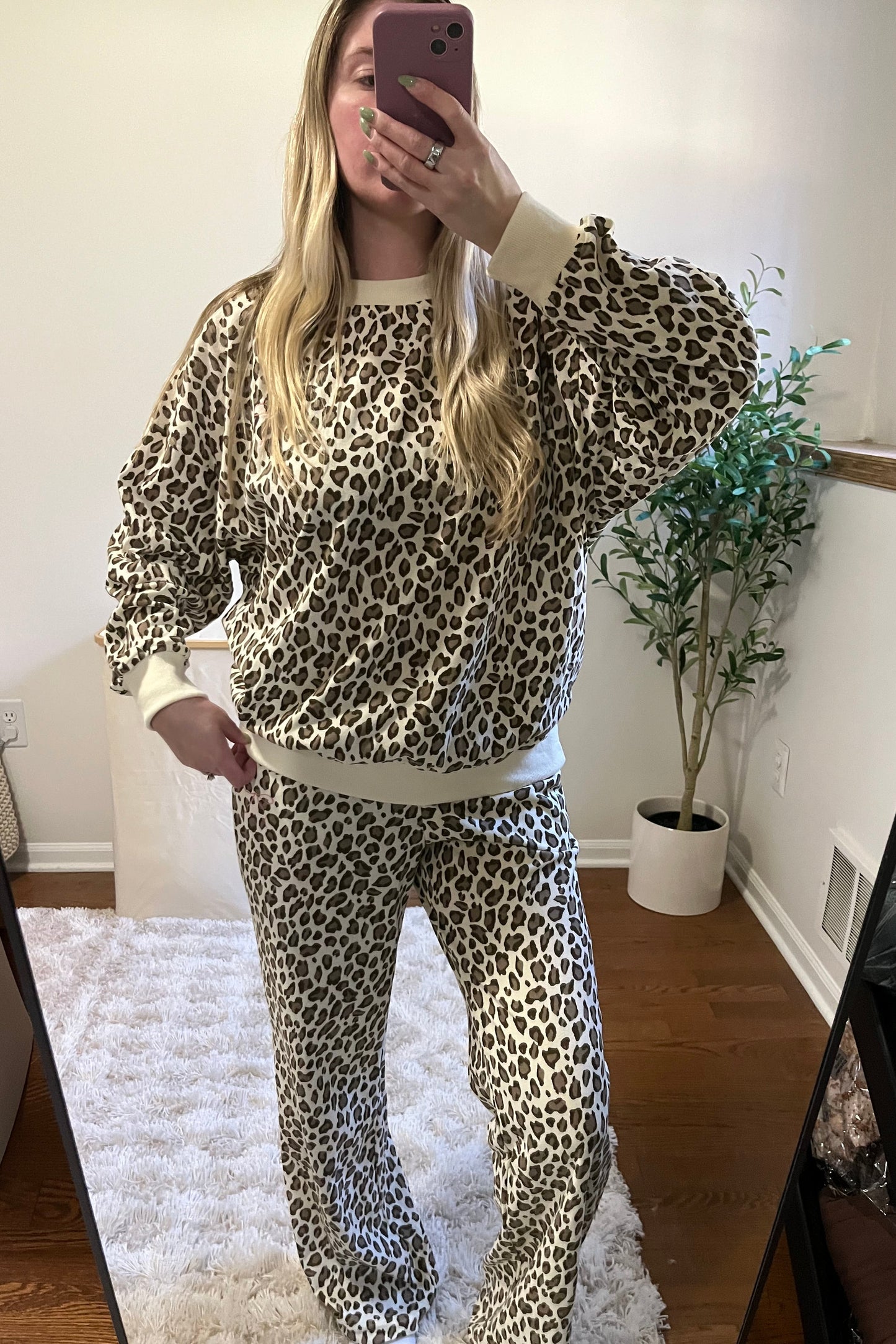 Cheetah Bow Sweat Set