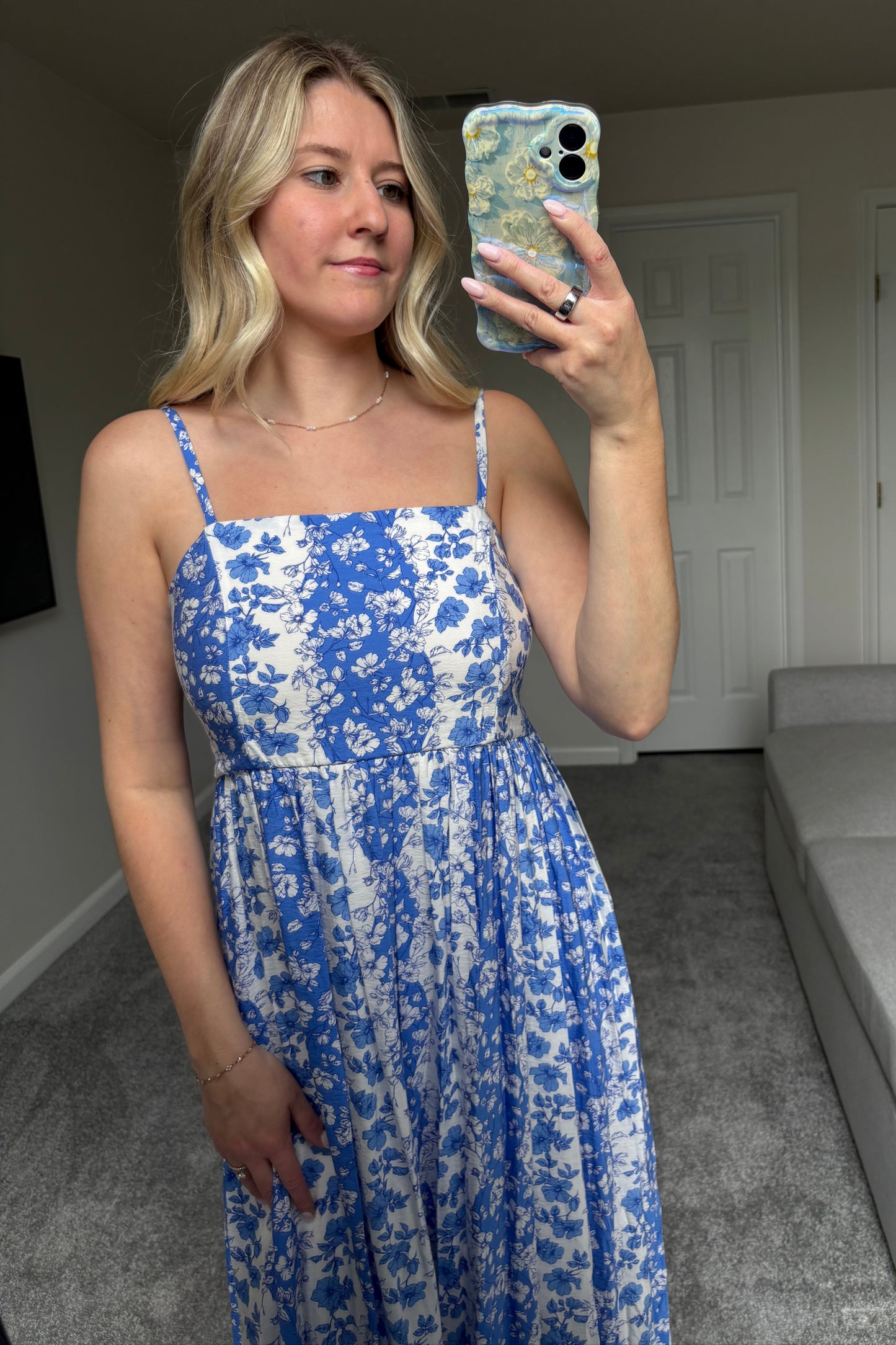 Isla Floral Stripe Maxi Dress