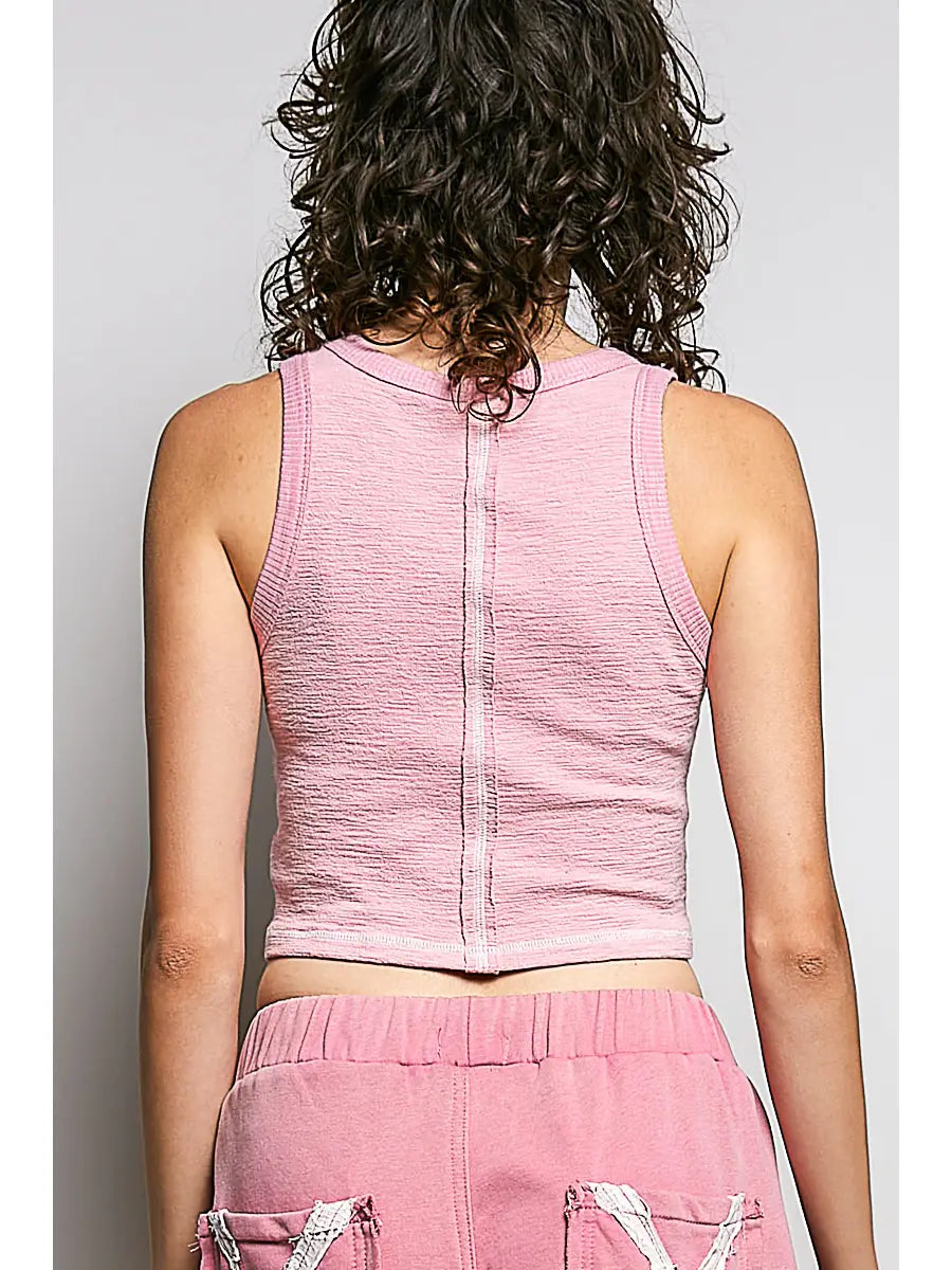 Sylvie Studded Tank Top - Pink