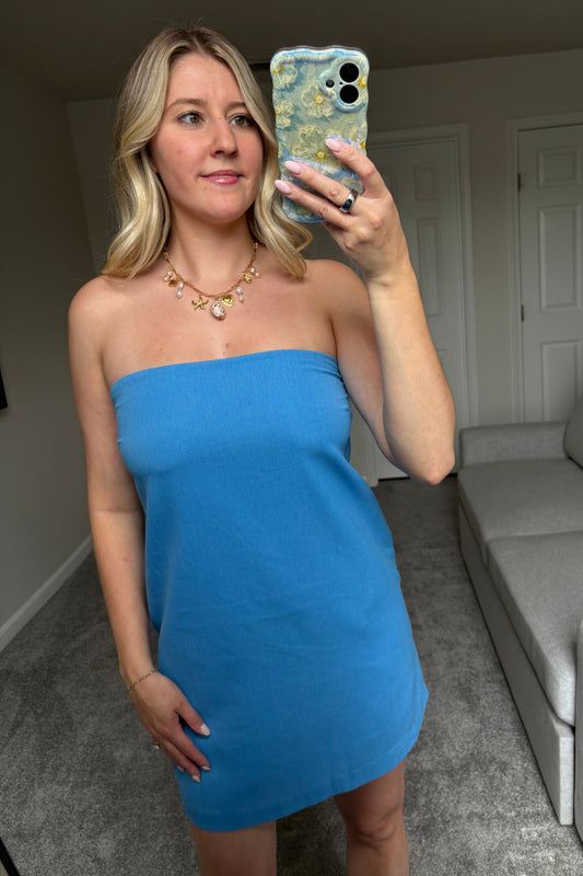 Santorini Strapless Mini Dress
