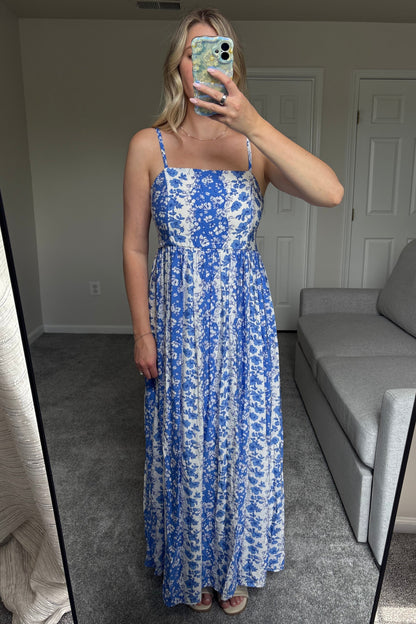 Isla Floral Stripe Maxi Dress
