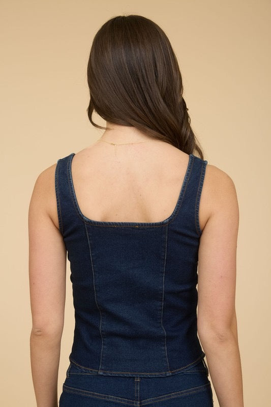 Maple Denim Corset Top