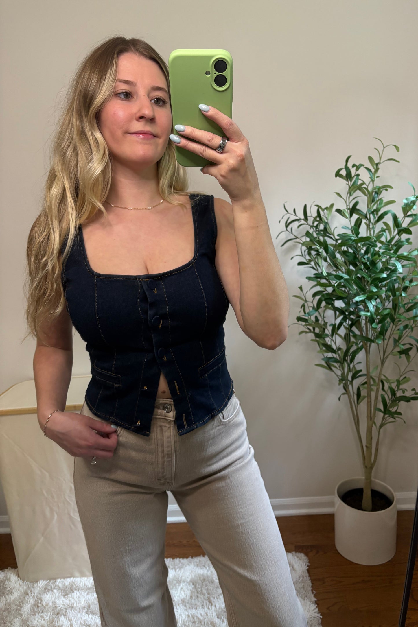 Maple Denim Corset Top