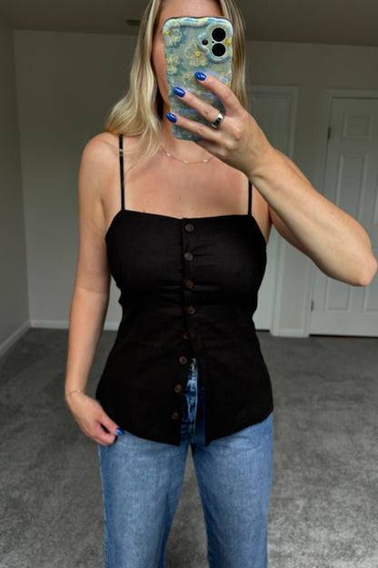 Spencer Linen Top