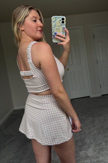 Gingham Bra Top