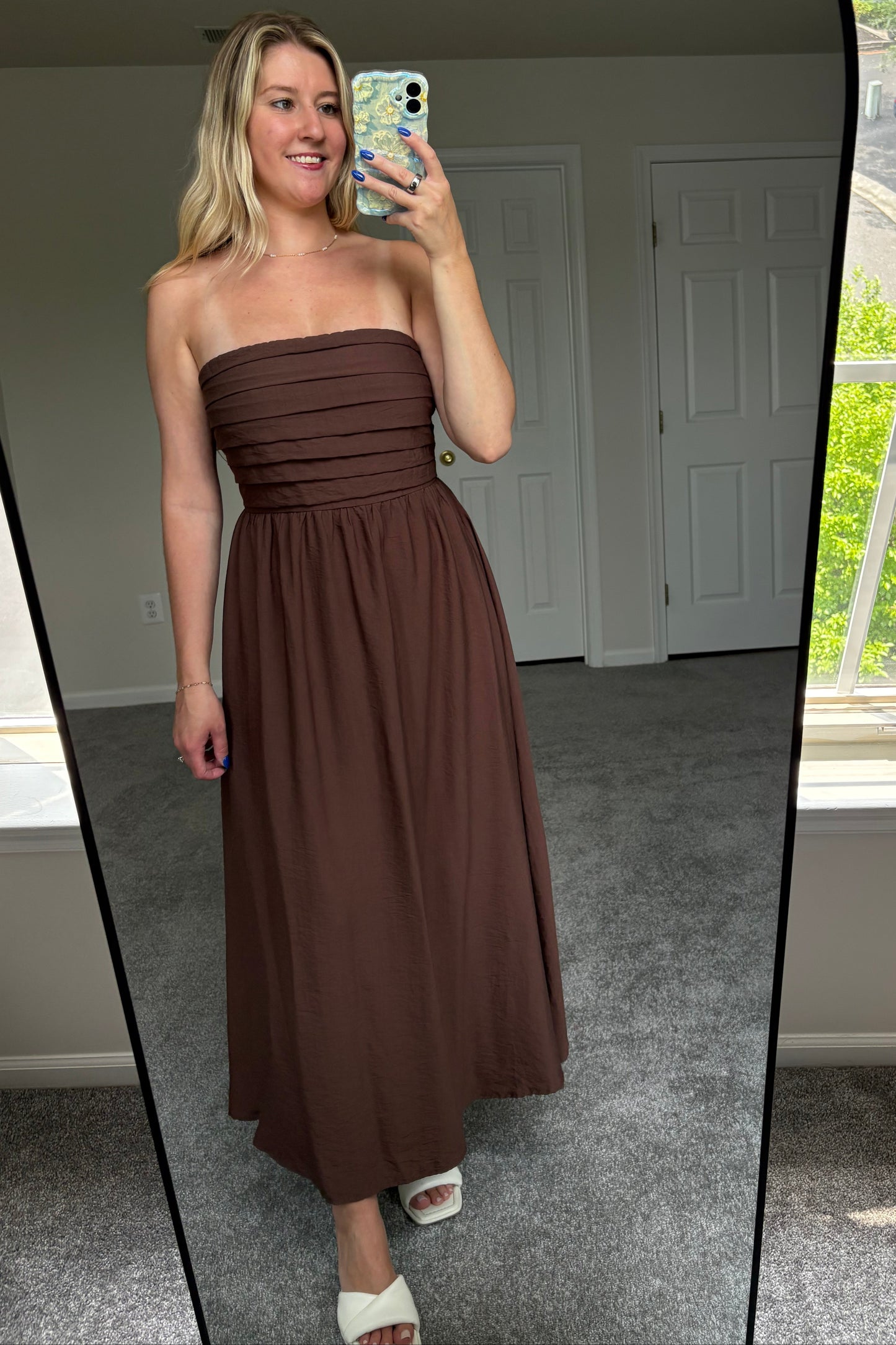 Naomi Strapless Midi Dress
