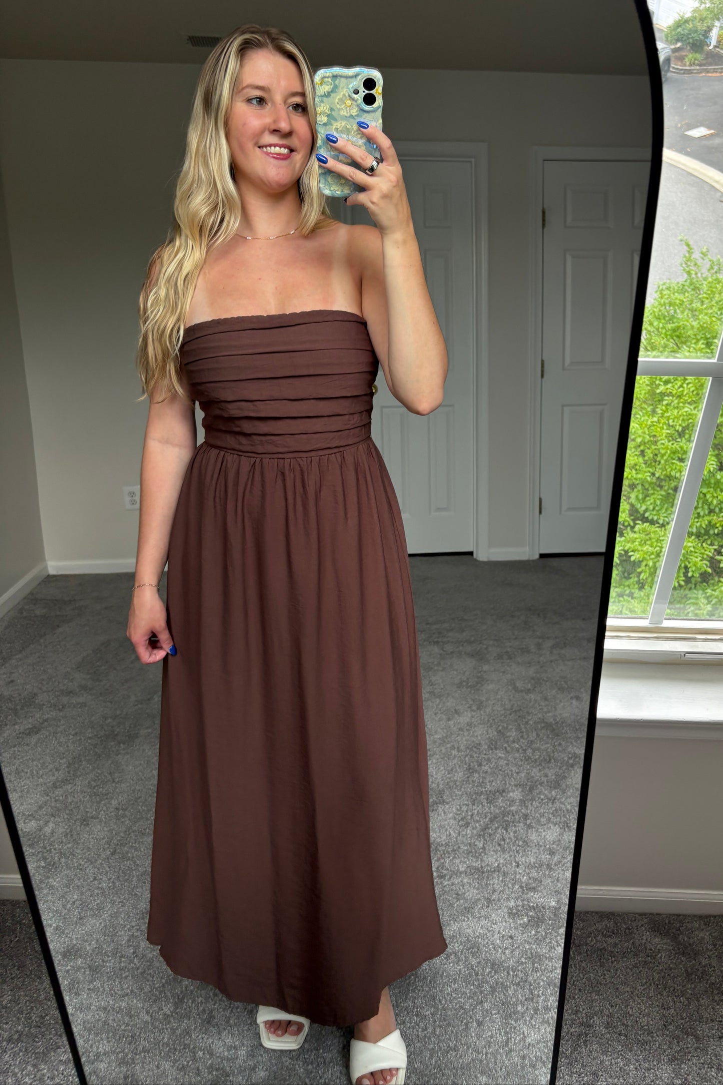 Naomi Strapless Midi Dress