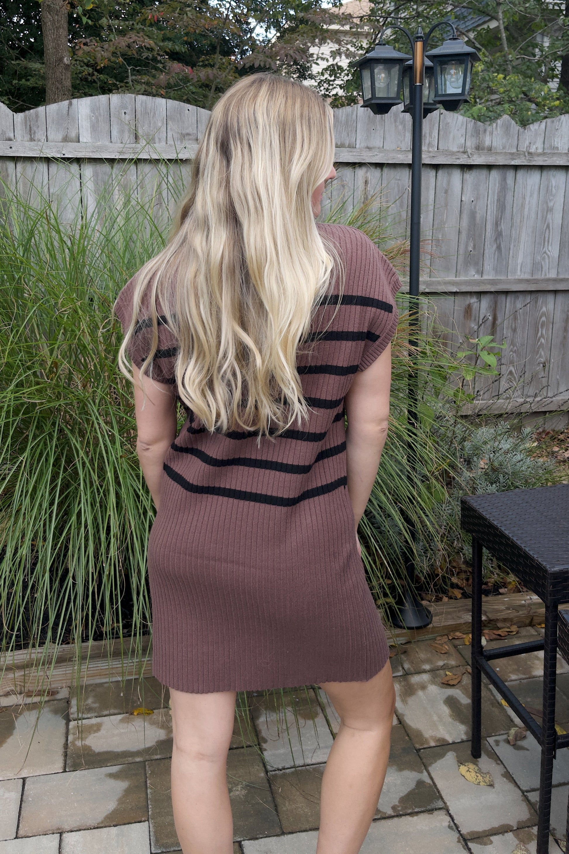 Bailey Mockneck Striped Sweater Dress | Size S - 2XL L Bailey Mockneck Striped Sweater Dress | Size S - 2XL L