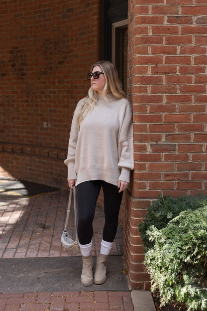 Everyday Oversized Sweater - Sand Beige