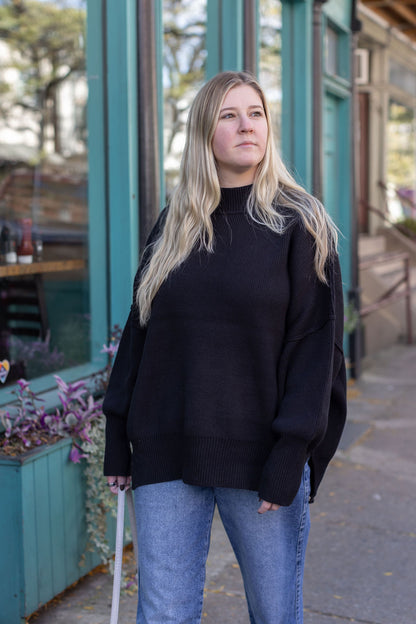 Everyday Oversized Sweater - Black