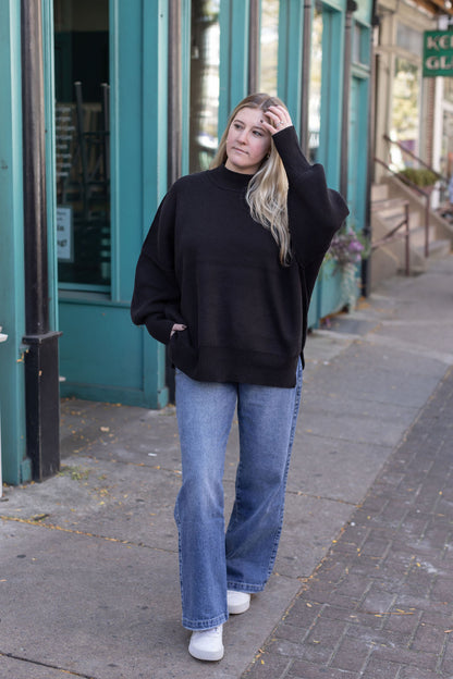 Everyday Oversized Sweater - Black