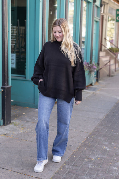 Everyday Oversized Sweater - Black