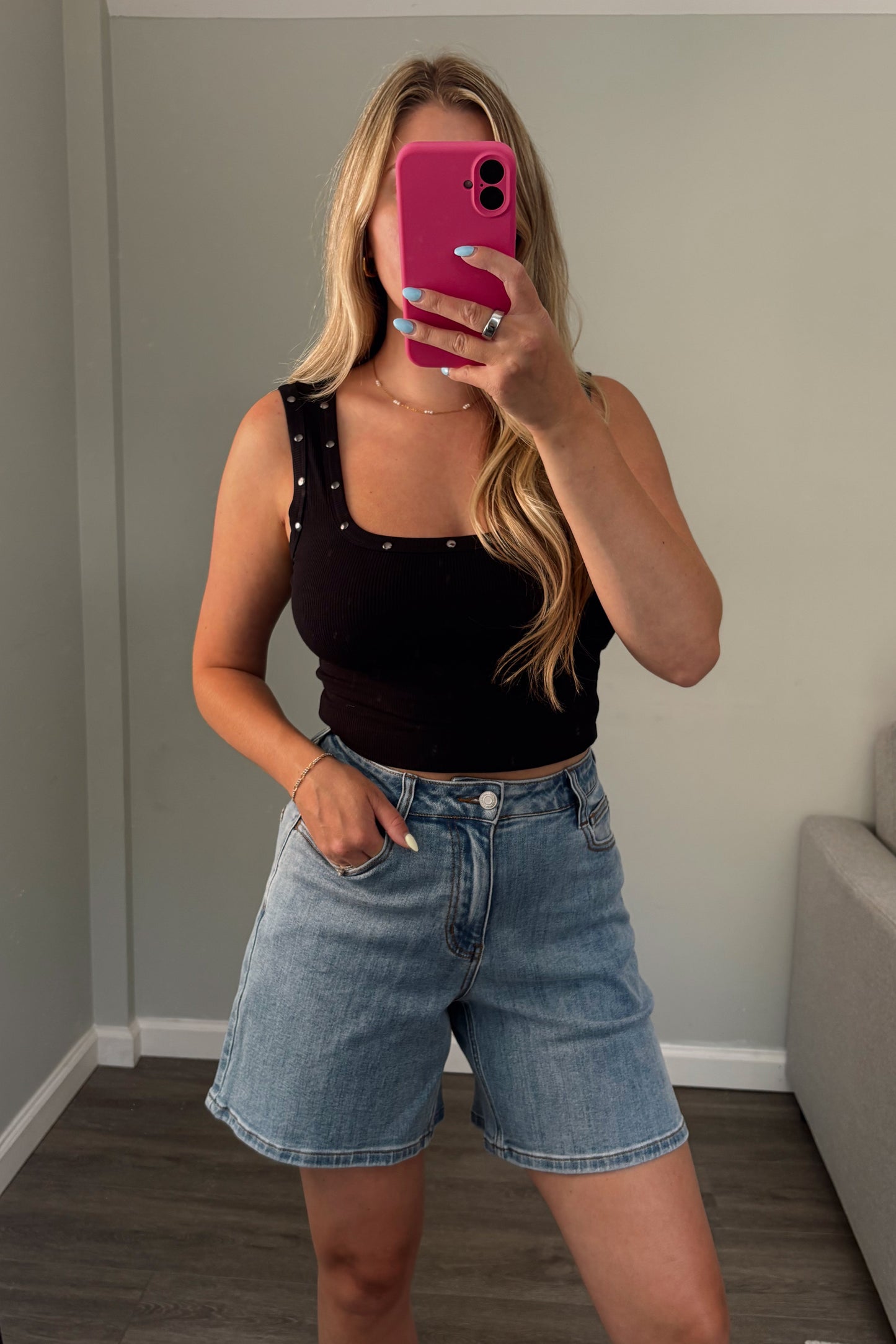 Driftwood Denim Bermuda Shorts