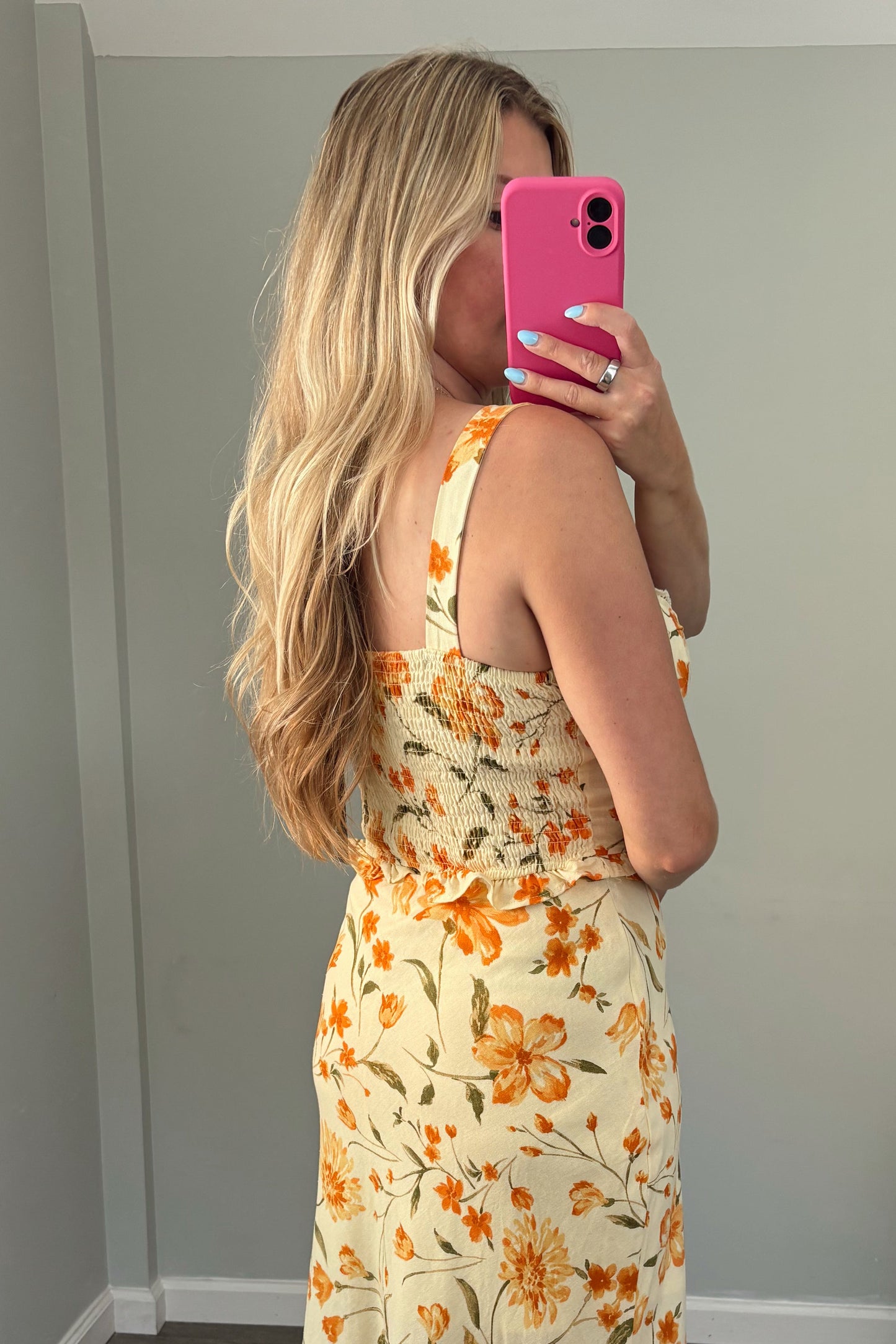 Marigold Floral Corset Top