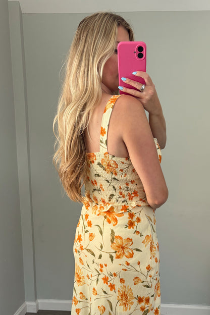 Marigold Floral Corset Top