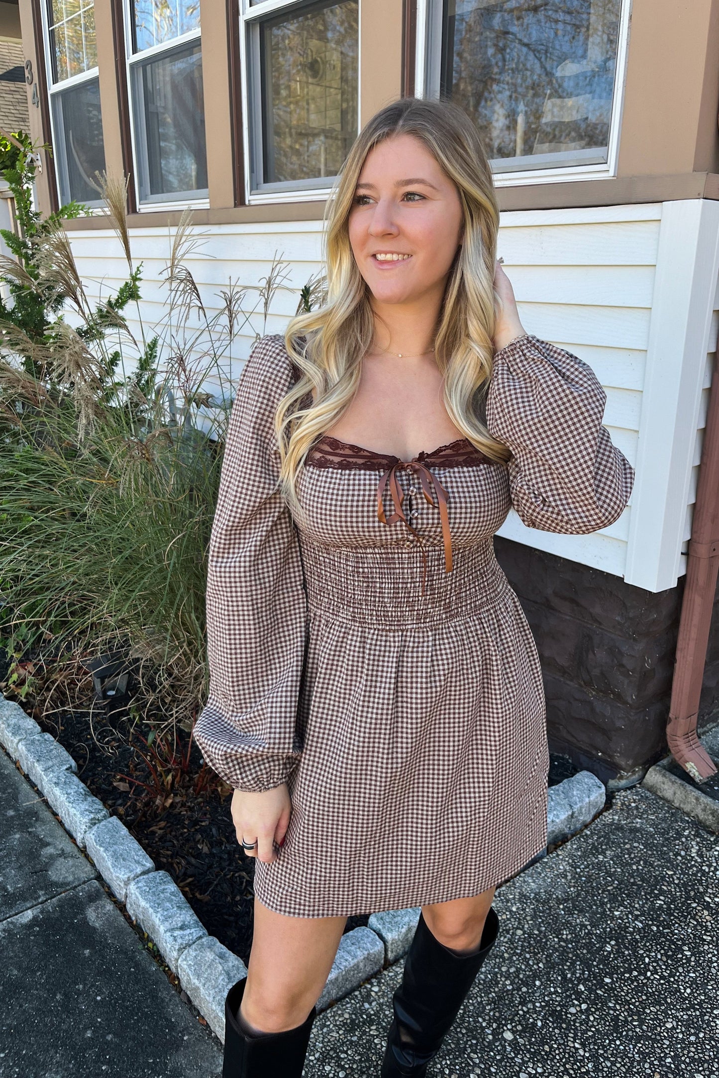 Harvest Gingham Mini Dress | Girly Dresses M Harvest Gingham Mini Dress | Girly Dresses M